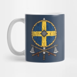 Swedish Viking shield with axes. Mug